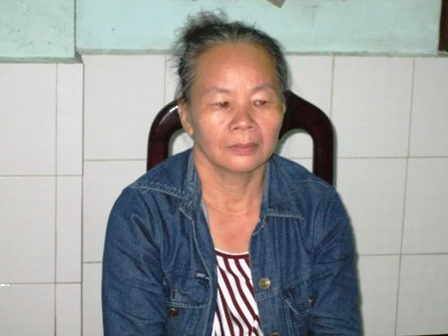 Đối tượng Mai tại cơ quan công an