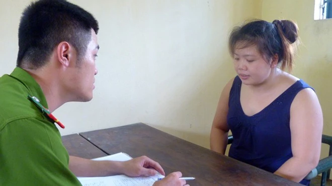 Hải Anh khai báo tại cơ quan công an.