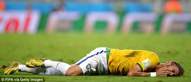 Neymar, Brazil, chấn thương