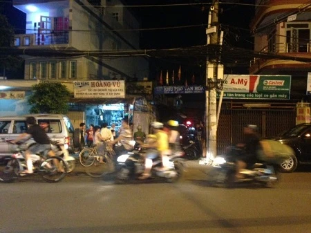 Khu vực mà phóng viên báo điện tử Vtc News bị cướp laptop trong lúc tác nghiệp