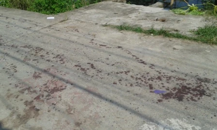 Hiện trường vụ án còn vương vãi vết máu tươi