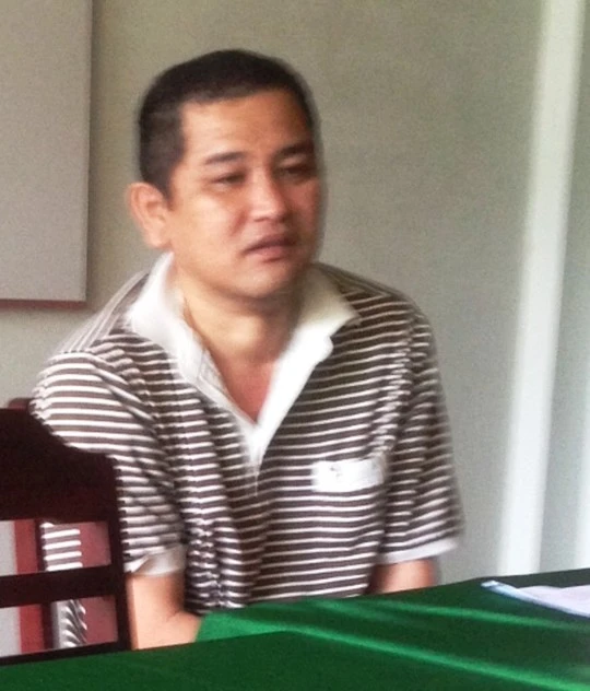 Đối tượng Đinh Quang Sơn tại cơ quan điều tra