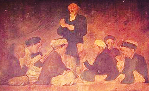 Bức tranh Bình văn - Ảnh: T.L