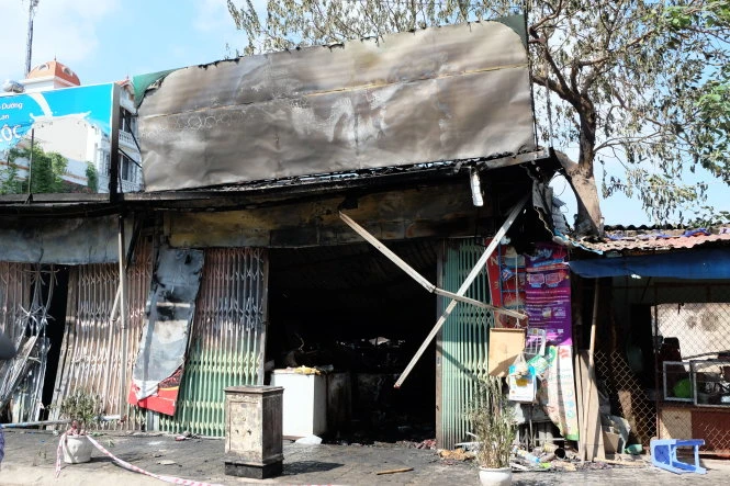 Hiện trường vụ cháy- Ảnh NHẤT NAM