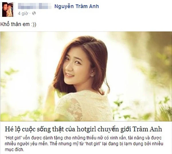 Hot girl Hà thành đã phải liên lạc đến các trang tin yêu cầu họ gỡ hình ảnh của cô. 