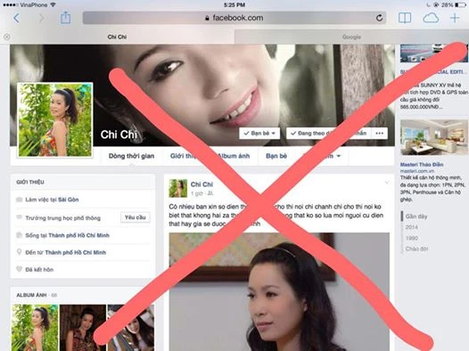Facebook bị Kim Chi tố giả mạo mình