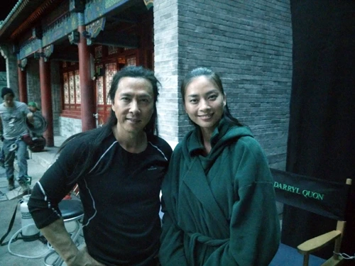 Ngô Thanh Vân bên Chân Tử Đan trên phim trường "Ngọa hổ tàng long" phần hai. voi-Chung-Tu-Don-6587-1422671358.jpg