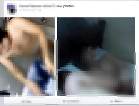 Những hình ảnh nóng của chị L. bị đối tượng P.V.D tung lên mạng