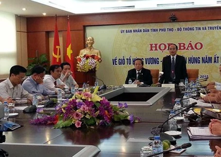 Ông Hà Kế San - Phó Chủ tịch UBND tỉnh Phú Thọ - thông tin tổ chức Lễ hội Đền Hùng năm nay