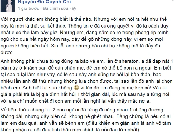 Quỳnh Chi: 'Hôn nhân của tôi không cứu vãn được nữa'