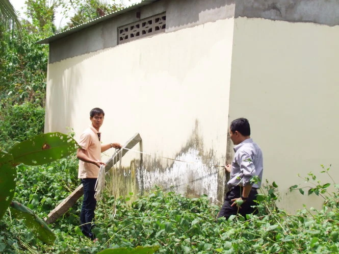 Công an Bạc Liêu đang dựng lại hiện trường vụ trộm - Ảnh tư liệu Công an Bạc Liêu