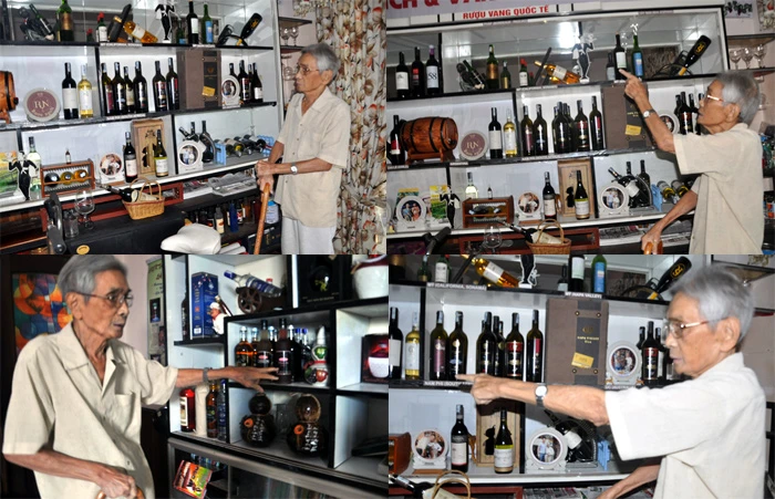 Ông Ra giới thiệu về cách pha chế coctail Việt Nam tại phòng làm việc.