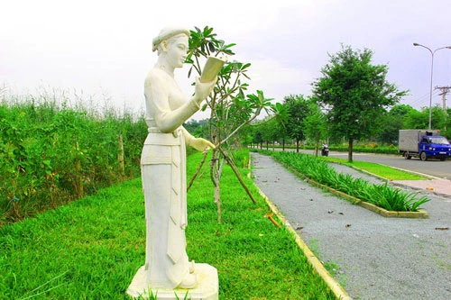 Vườn tượng danh nhân ở làng đại học ảnh 12