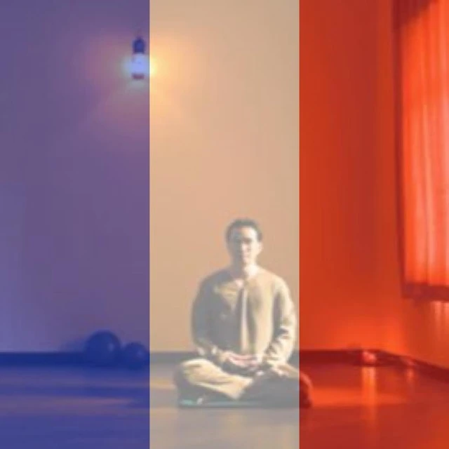 Diễn viên Chi Bảo chọn cách ngồi thiền để gửi năng lượng bình an cho người dân Pháp.