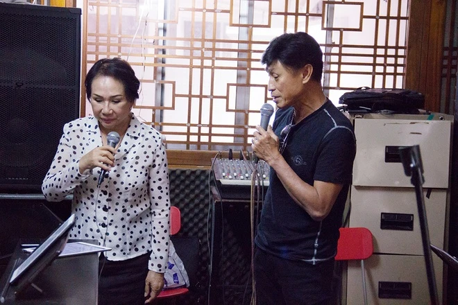 Tuấn Ngọc, Lệ Thu tập luyện cho đêm nhạc Ngô Thụy Miên