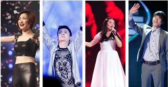 Uyên Linh, quán quân, The voice, Thu Minh, Tùng Dương, vietnam idol, Thanh Thúy, Đức Tuấn, Võ Hạ Trâm, Tùng Dương, Hoàng Hải, Trọng Tấn, Đào Tố Loan, Uyên Linh, Nhật Thủy, Nguyễn Đình Thanh Tâm, Phương Vy, Trọng Hiếu, Hương Tràm, Đoàn Thúy Trang