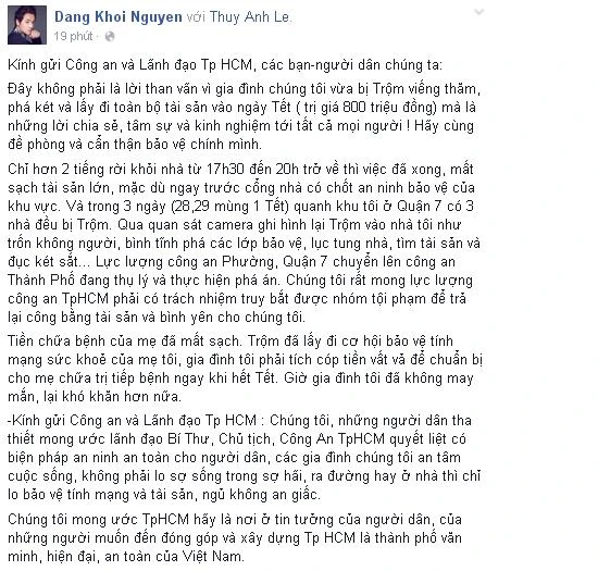 Đăng Khôi mất gần tỉ đồng,Đăng Khôi