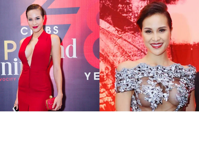 Những người đẹp Việt 'nghiện' váy khoe ngực