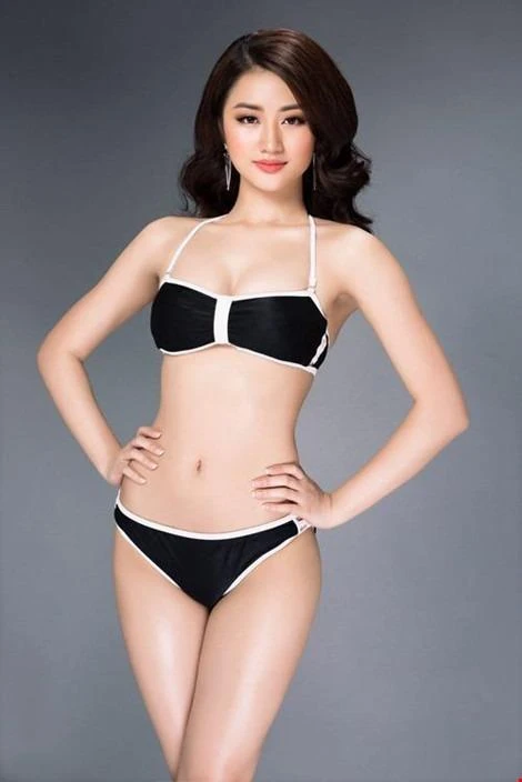 Tân hoa hậu có phong thái tự tin, thể hình cần đối, cao 1m70, số đo ba vòng 87-59-92