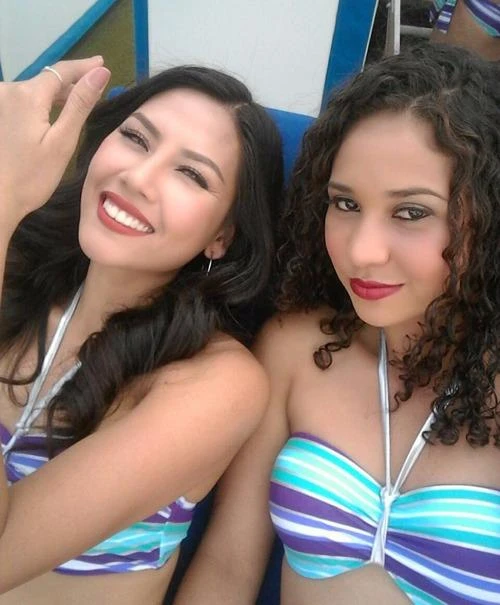 Cô rất tự tin về vóc dáng và không hề thua kém bất cứ thí sinh quốc tế nào. Ảnh NGÔI SAO