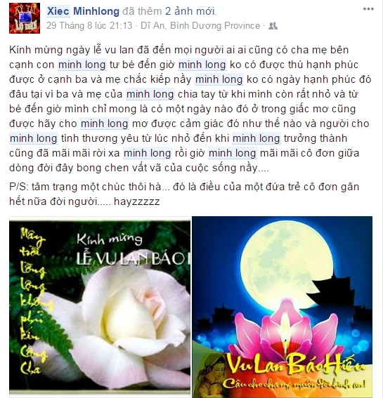 Minh Long chia sẻ về việc mình là đứa trẻ cô đơn vì không có tình thương của cha mẹ.