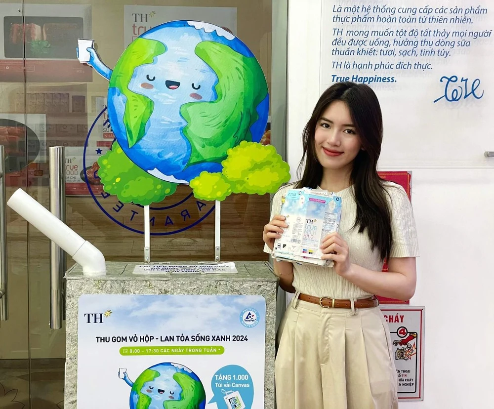Tập đoàn TH tăng thời gian thu gom vỏ hộp trong năm 2024 nhằm thúc đẩy và duy trì thói quen “sống xanh” của người tiêu dùng.jpg