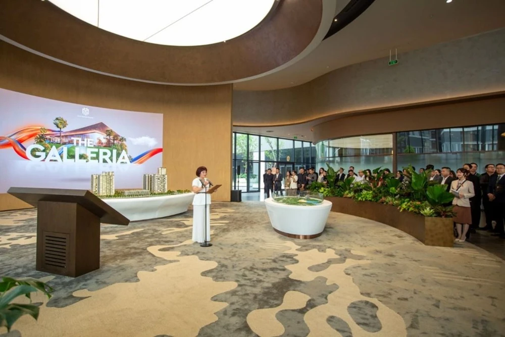 Bà Nguyễn Thị Thu Trà - Phó Tổng Giám đốc Masterise Group phát biểu tại lễ ra mắt The Galleria by Masterise Homes.jpg