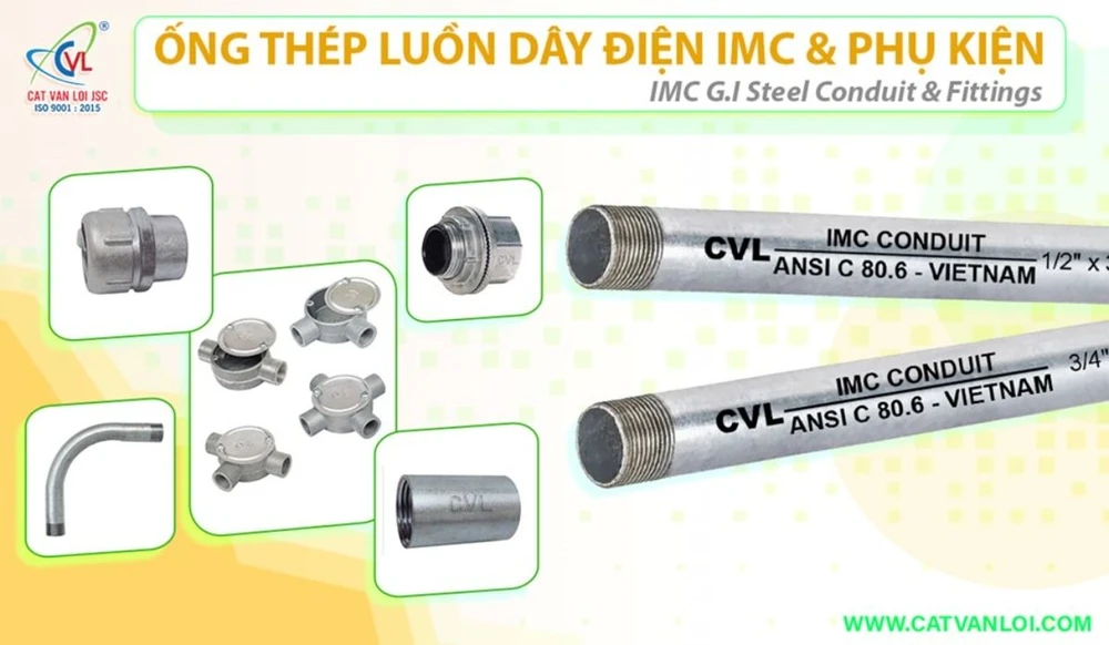 Ống thép luồn dây điện ren IMC do nhà máy của Cát Vạn Lợi sản xuất.jpg