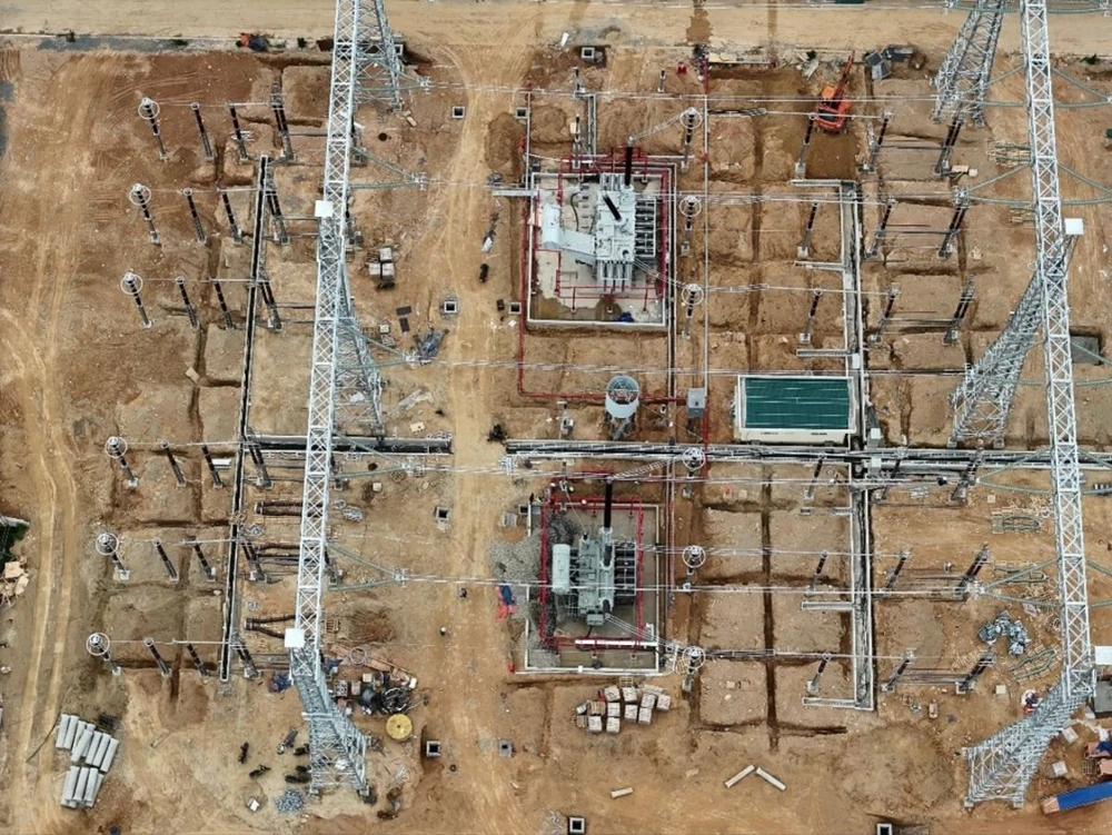 Hạng mục Mở rộng ngăn lộ tại TBA 500kV Quảng Trạch thuộc Dự án Đường dây 500kV mạch 3 trong tổng thể khuôn viên Trạm biến áp 500kV Quảng Trạch.jpg