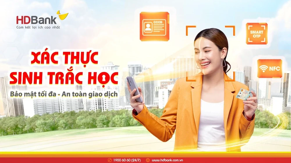 HDBank triển khai xác thực sinh trắc học để tăng cường an toàn giao dịch cho khách hàng.jpg