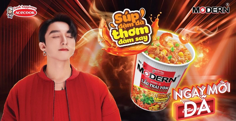 Acecook Việt Nam chuyển đổi mì ly Modern sang ly giấy thân thiện.jpg