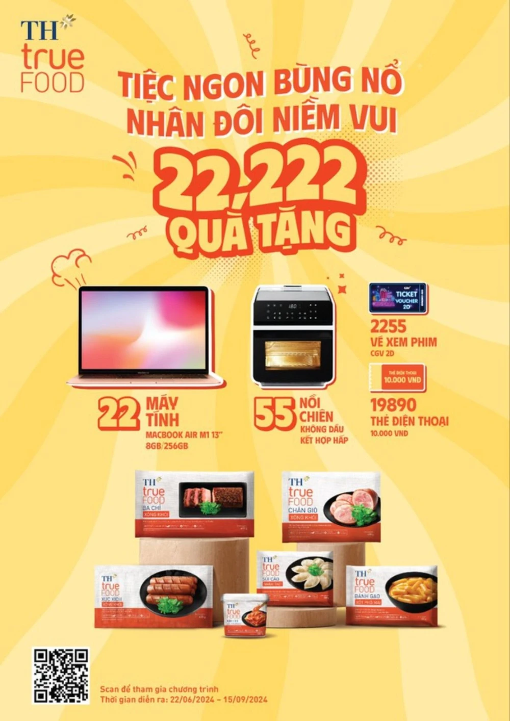 Chương trình áp dụng cho các sản phẩm sủi cảo, bánh gạo, chân giò xông khói, xúc xích và kim chi TH true FOOD.jpg