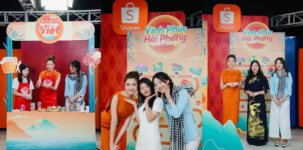 Đại diện Halong Canfoco, DB FOOD và Mật ong Honeco tham gia thử thách chốt đơn vui nhộn cùng các host livestream.png