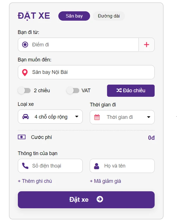NoiBai Taxi niêm yết bảng giá và công cụ tra cứu giá cước.png