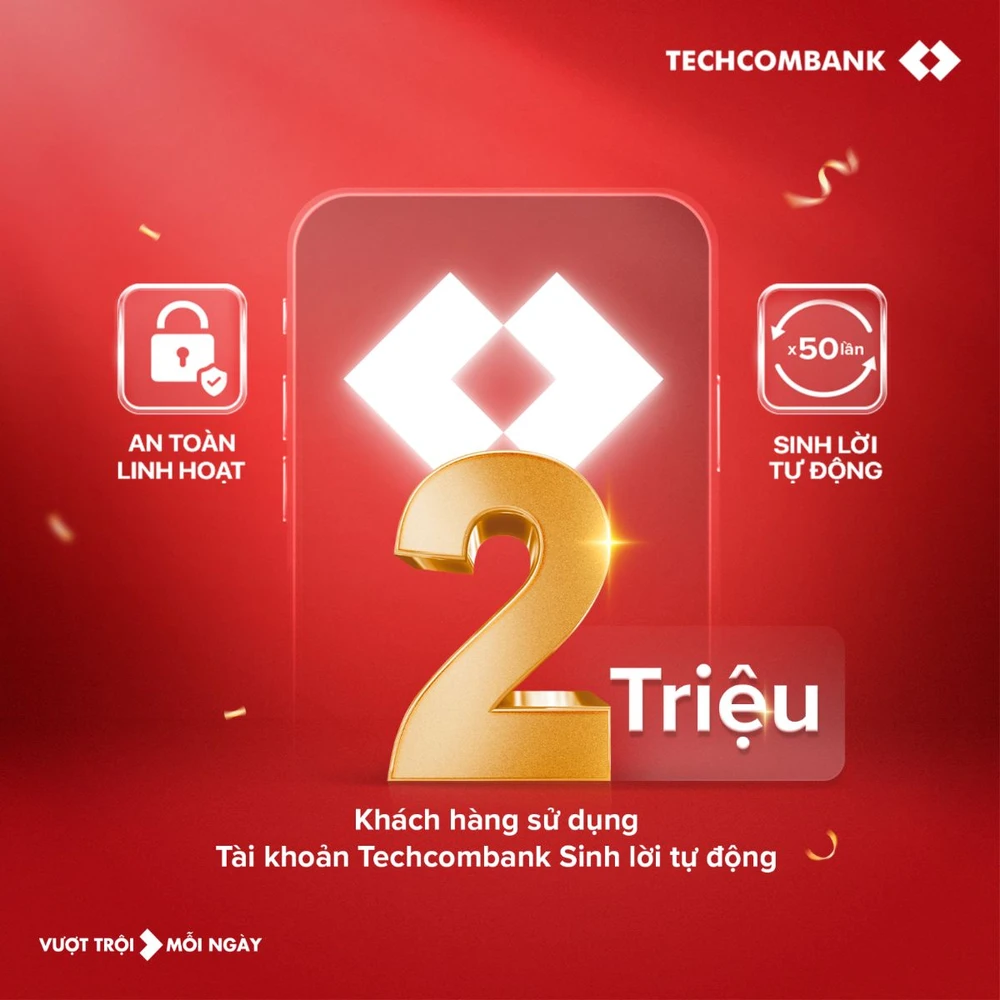 Hơn 2 triệu khách hàng đã bật sinh lời tự động cùng Techcombank.png