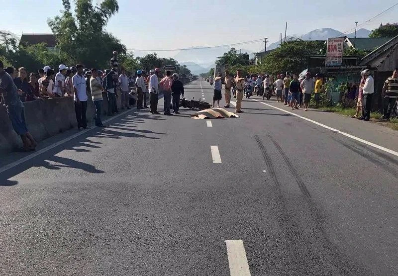 Hiện trường vụ tai nạn.