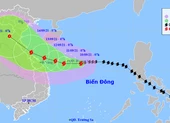 Bão số 5 cách Hoàng Sa 170km, hướng vào bờ biển Huế - Đà Nẵng