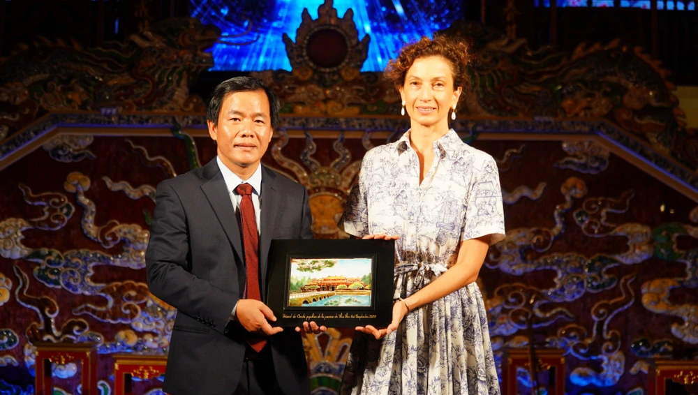 Bà Audrey Azoulay, Tổng giám đốc Tổ chức Giáo dục, Khoa học và Văn hóa của Liên Hiệp Quốc (UNESCO). Ảnh: N.HIẾU