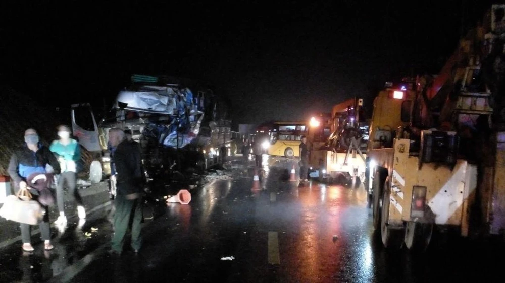 Hiện trường vụ tai nạn.