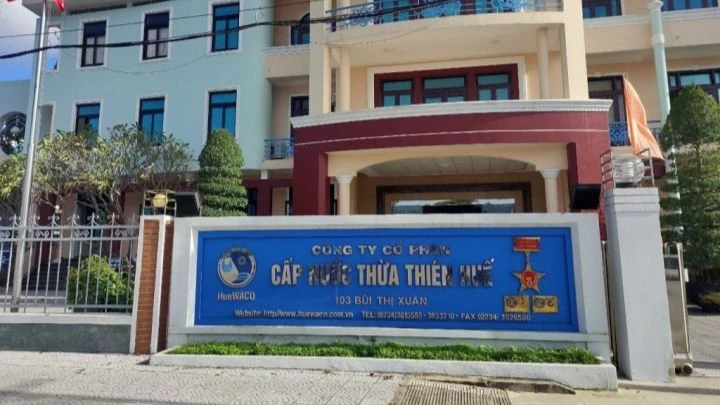 Công ty Cổ phần cấp nước Thừa Thiên - Huế.