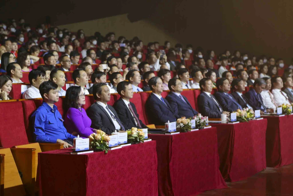 Các đại biểu tham dự ngày hội Quốc gia khởi nghiệp của học sinh, sinh viên. Ảnh: NGUYỄN DO