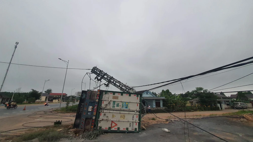 Hiện trường vụ tai nạn.