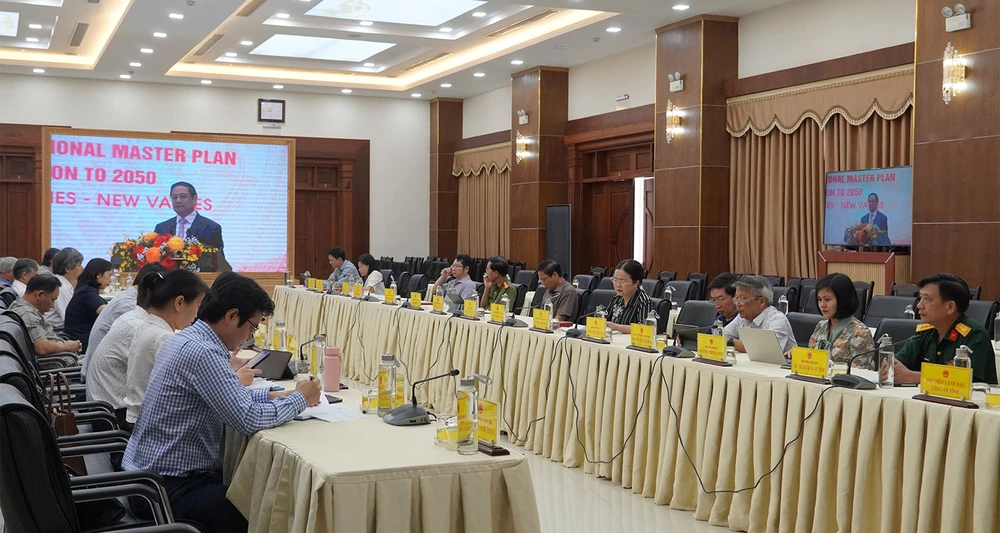 Hội nghị triển khai Quy hoạch tổng thể quốc gia thời kỳ 2021 - 2030 diễn ra vào ngày 22-4. Ảnh: M.HẠNH