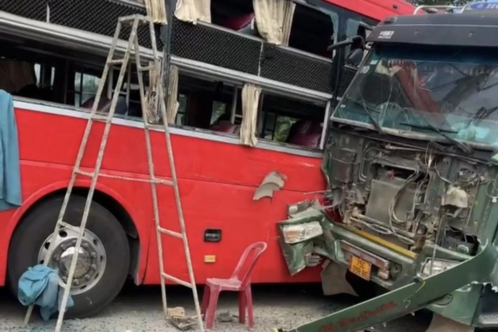 Hiện trường vụ tai nạn.