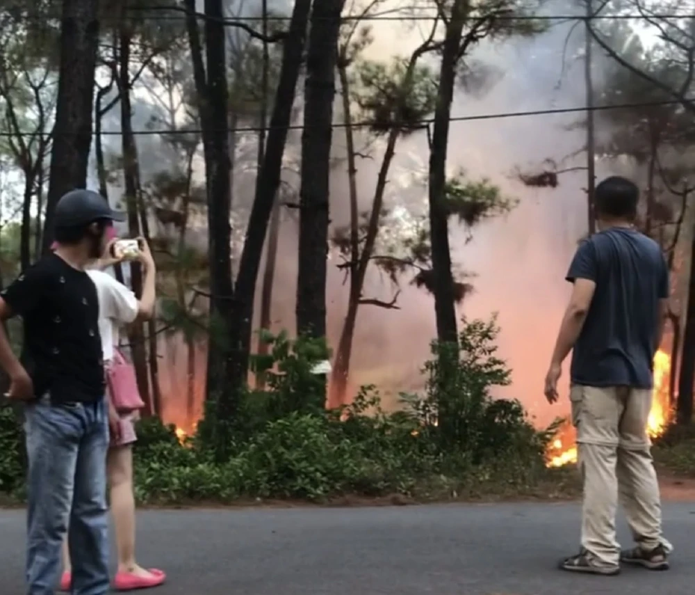 Hiện trường vụ cháy. Ảnh: BT