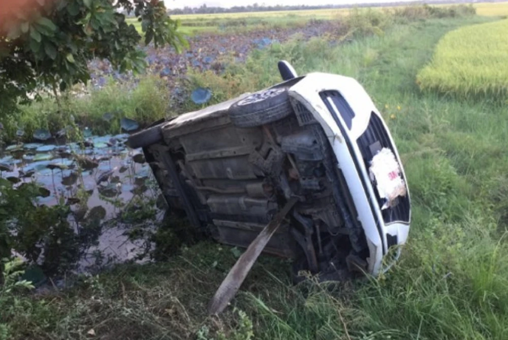 Hiện trường vụ tai nạn. Ảnh: BT