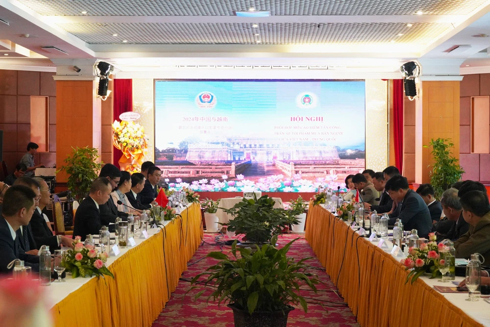 Hội nghị triển khai đợt cao điểm tấn công, trấn áp tội phạm mua bán người năm 2024.