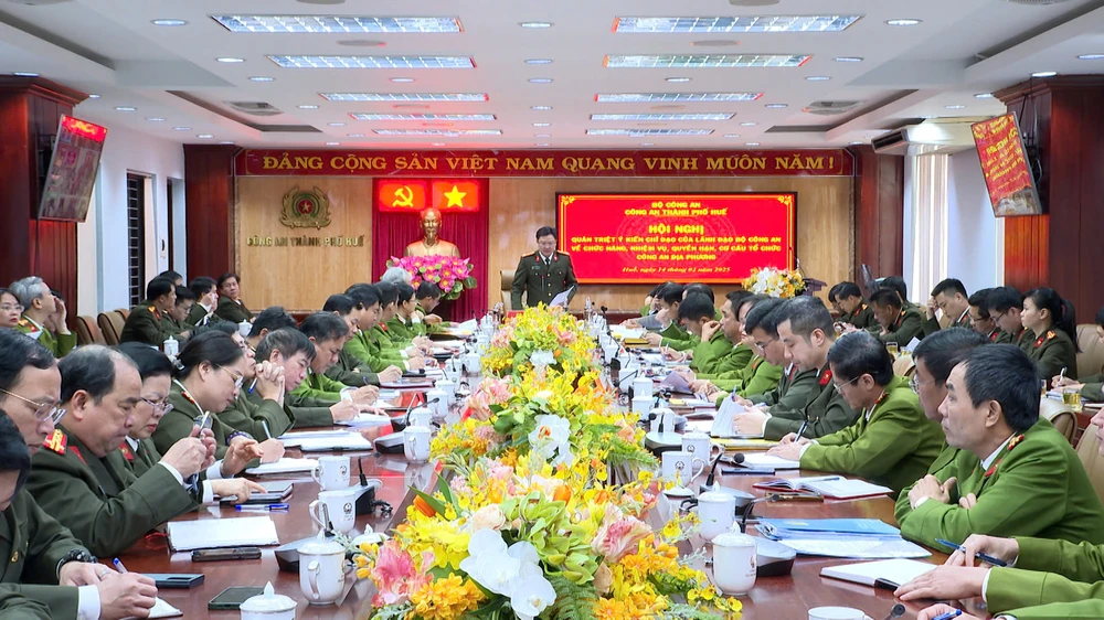 công an tp huế tổ chức hội nghị