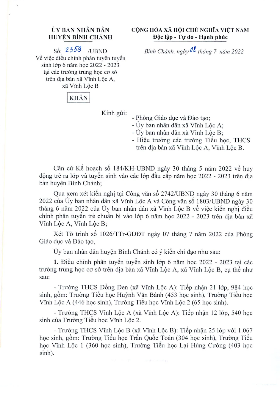 Bình Chánh: Các trường THCS tại xã Vĩnh Lộc A quá tải học sinh lớp 6 ảnh 4