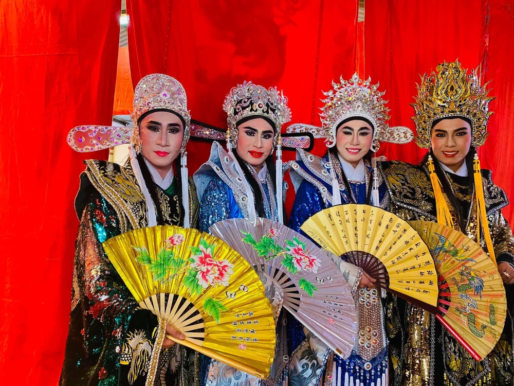 Những diễn viên trẻ của Đoàn hát bội - tuồng cổ Ngọc Khanh. Ảnh: NSCC.